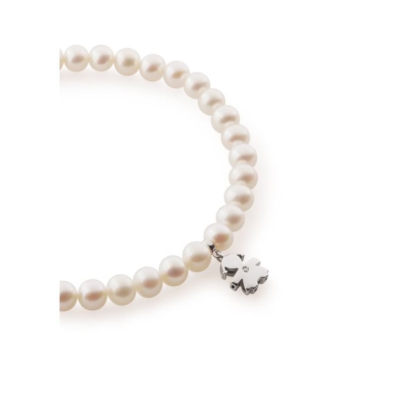 Le Bebe' - Bracciale Le Perle - Oro Bianco - Diamante