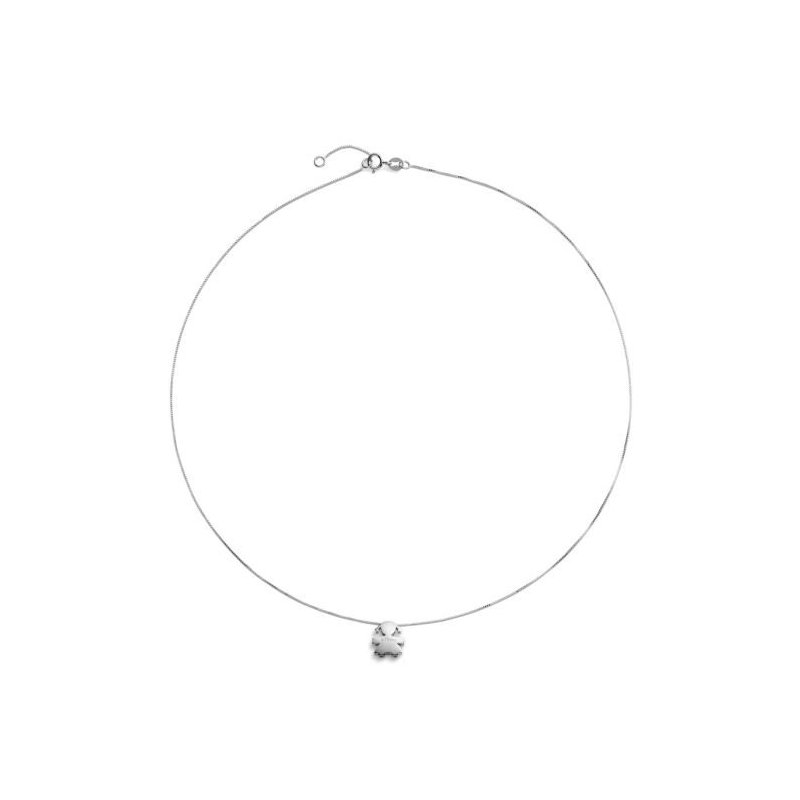 Le Bebe' - Ciondolo Sagoma Bimba - Oro Bianco