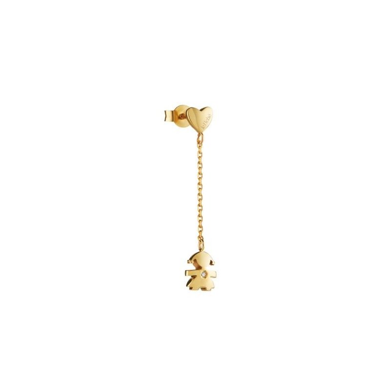 Le Bebe' - Mono Orecchino Les Petits - Oro Giallo - Diamante