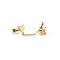 Le Bebe' - Mono Orecchino Les Petits - Oro Giallo - Diamante