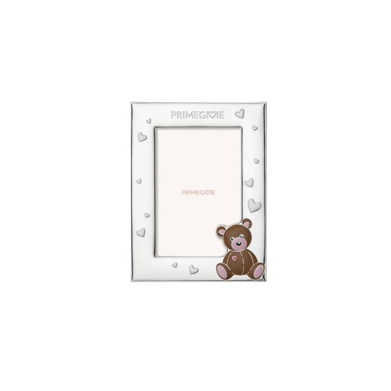 Le Bebe' - Cornice Toys - Orsetto Rosa - Cuori