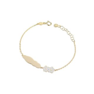 Le Bebe' - Bracciale Toys - Oro Giallo - Fiori