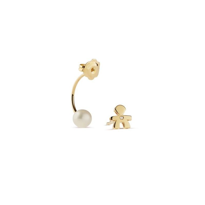 Le Bebe' - Mono Orecchino - Oro Giallo - Diamante