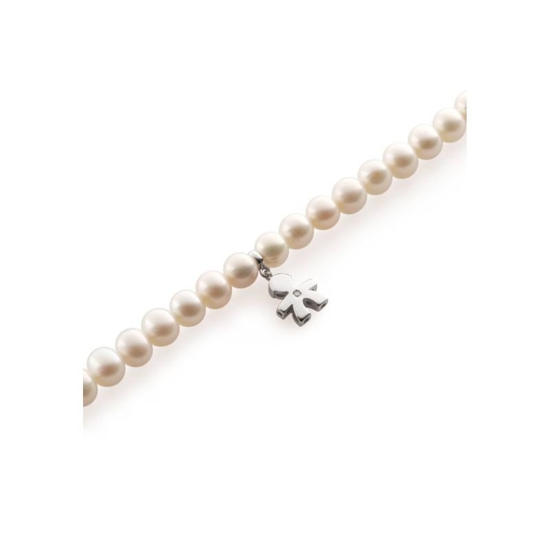 Le Bebe' - Collana Le Perle - Oro Bianco - Diamante