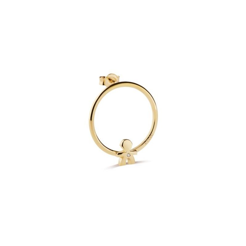 Le Bebe' - Mono Orecchino Les Petits - Oro Giallo - Diamante