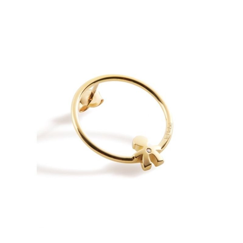 Le Bebe' - Mono Orecchino Les Petits - Oro Giallo - Diamante