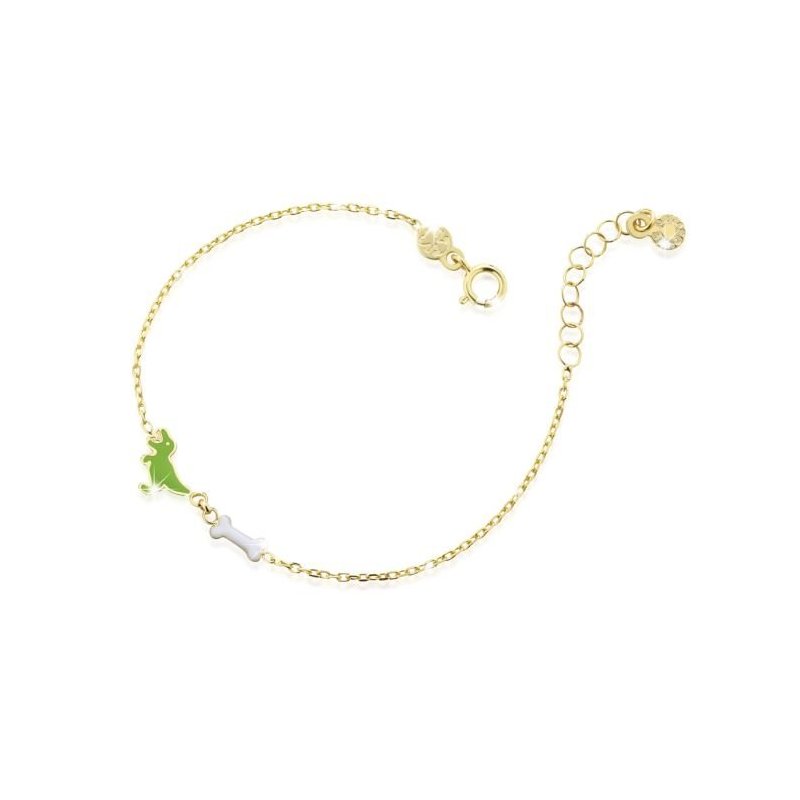 Le Bebe' - Bracciale Toys - Oro Giallo - Dinosauro