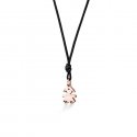Le Bebe' - Ciondolo Sagoma Bimba - Oro Rosa 9Kt