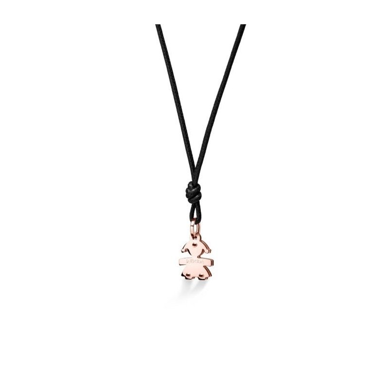 Le Bebe' - Ciondolo Sagoma Bimba - Oro Rosa 9Kt