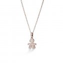 Le Bebe' - Ciondolo Sagoma Bimbo - Oro Rosa - Diamanti