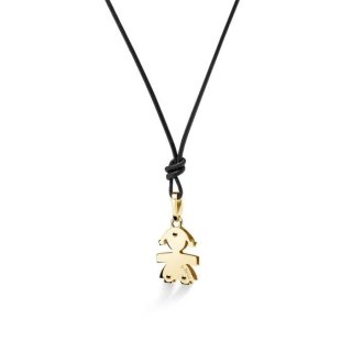 Le Bebe' - Ciondolo Sagoma Bimba - Oro Giallo - Diamanti