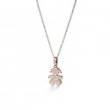 Le Bebe' - Ciondolo Sagoma Bimba - Oro Rosa - Diamanti
