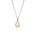 Le Bebe' - Ciondolo Sagoma Bimba - Oro Rosa - Diamanti