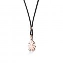 Le Bebe' - Ciondolo Sagoma Bimba - Oro Rosa 9Kt