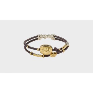 Misani - Bracciali B2002 - Cuoio - Oro E Argento
