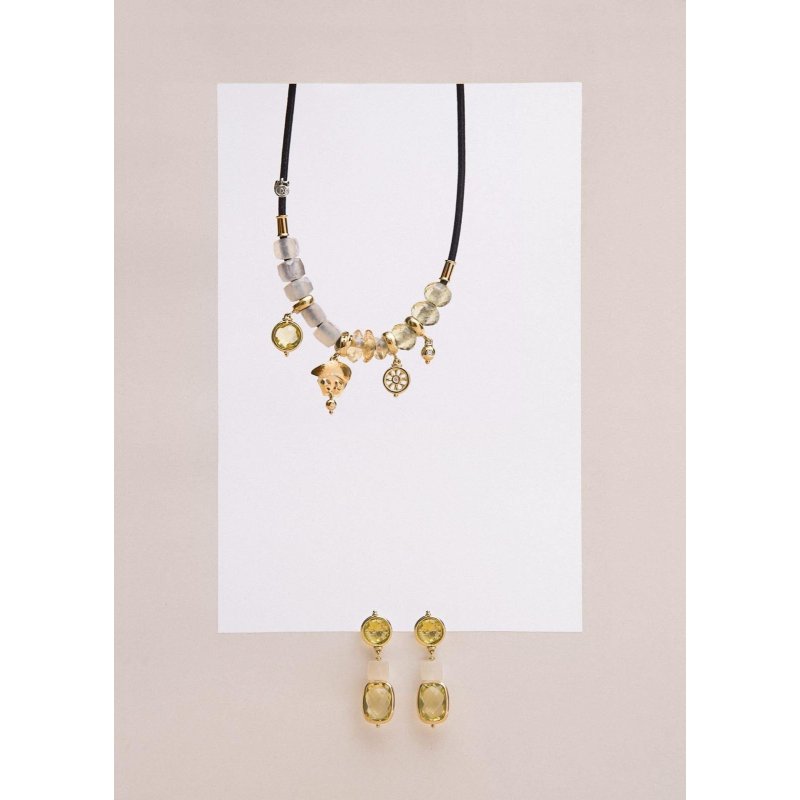 Misani - Collana C2119 - Oro E Quarzo Lemon