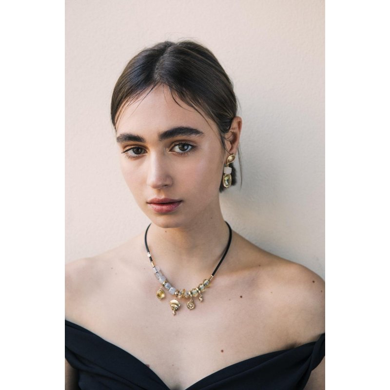 Misani - Collana C2119 - Oro E Quarzo Lemon