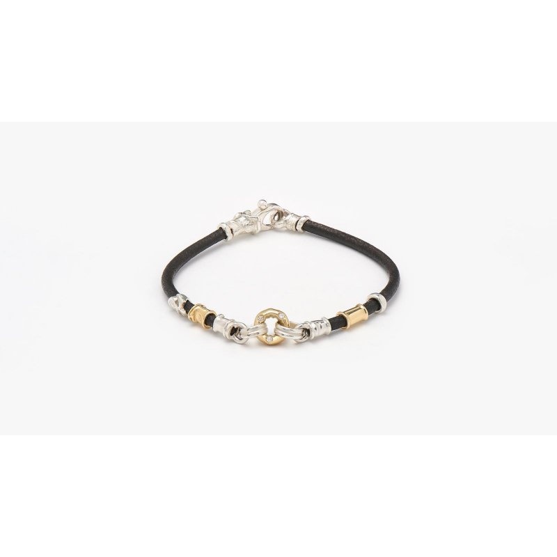 Misani - Bracciale B2186F - Cuoio E Oro
