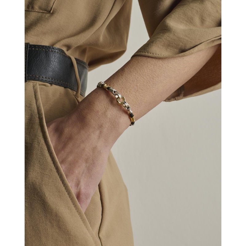 Misani - Bracciale B2186F - Cuoio E Oro