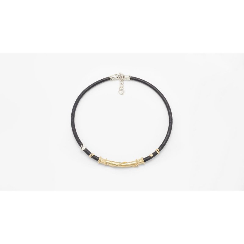 Misani - Collana C2153 - Cuoio - Oro 18Kt