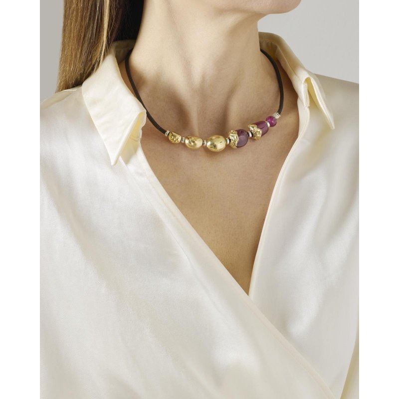 Misani - Collana C2156Ru - Oro E Rubini