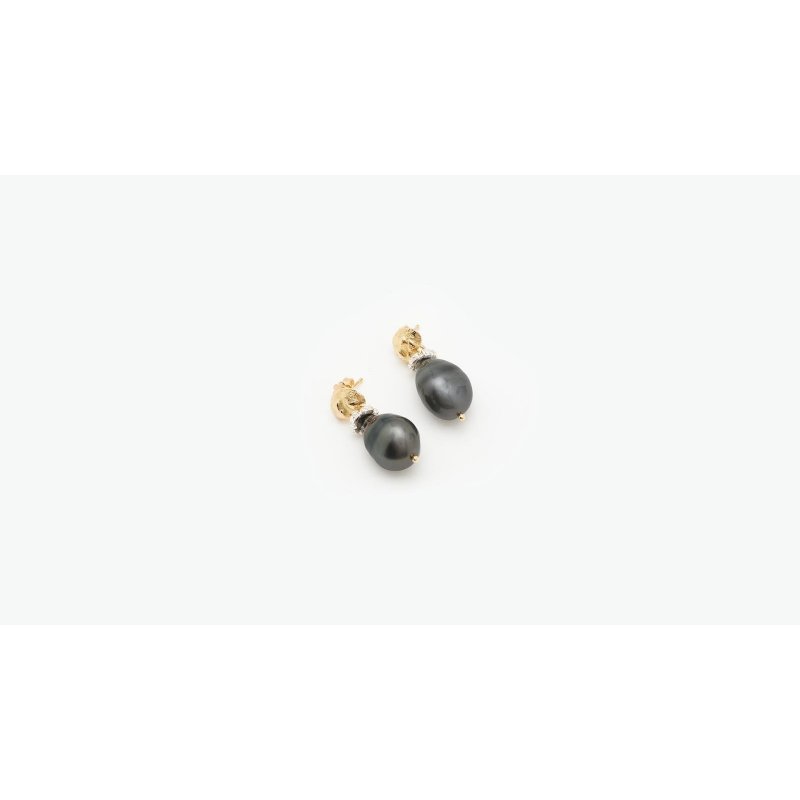 Misani - Orecchini Mo2085Bk - Oro 18Kt - Perle