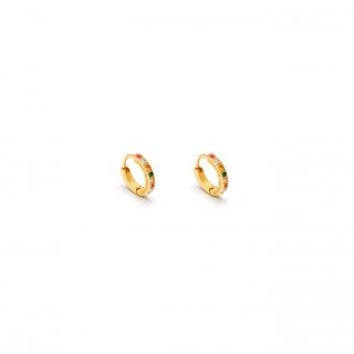 Giovanni Raspini - Orecchini Huggie - Argento 925 - Zirconia