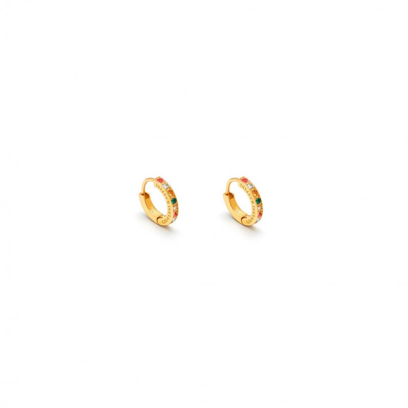 Giovanni Raspini - Orecchini Huggie - Argento 925 - Zirconia