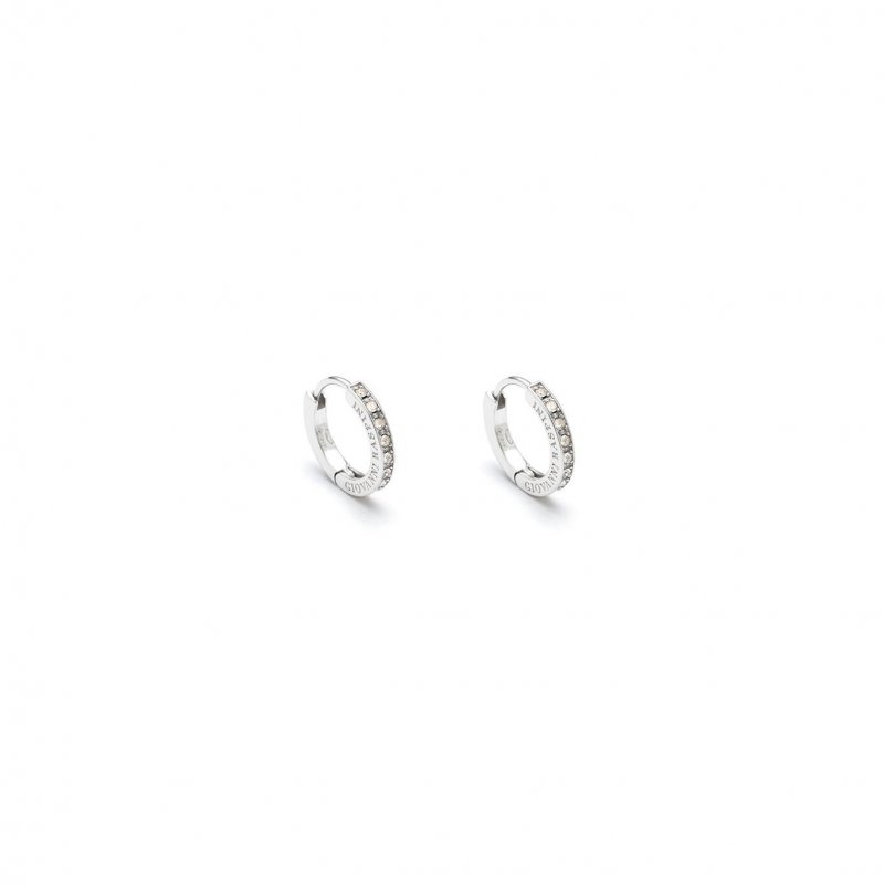 Giovanni Raspini - Orecchini Huggie - Argento 925 - Zirconia
