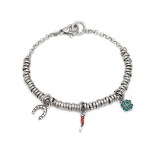 Giovanni Raspini - Bracciale Lucky Crystal - Argento