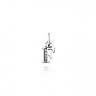 Giovanni Raspini - Mini Charm 'F' - Argento - Zirconia