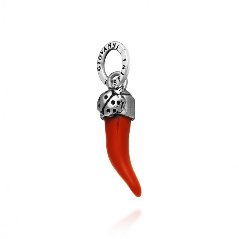 Giovanni Raspini - Charm Corno Coccinella - Argento