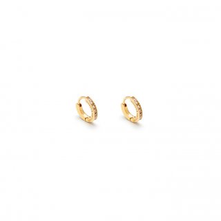 Giovanni Raspini - Orecchini Huggie - Argento 925 - Zirconia