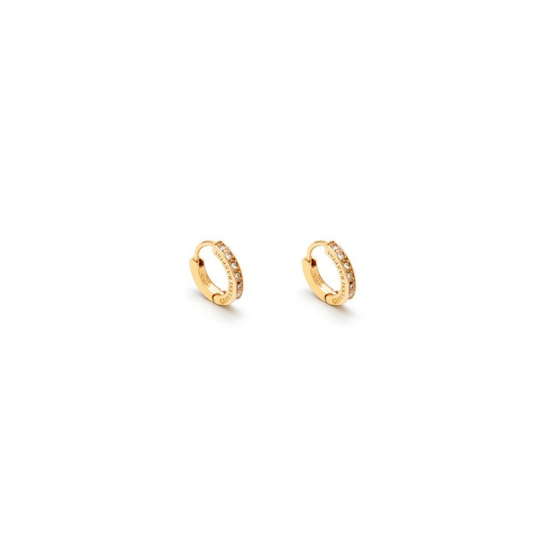 Giovanni Raspini - Orecchini Huggie - Argento 925 - Zirconia