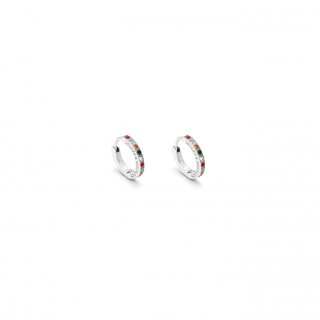 Giovanni Raspini - Orecchini Huggie - Argento 925 - Zirconia