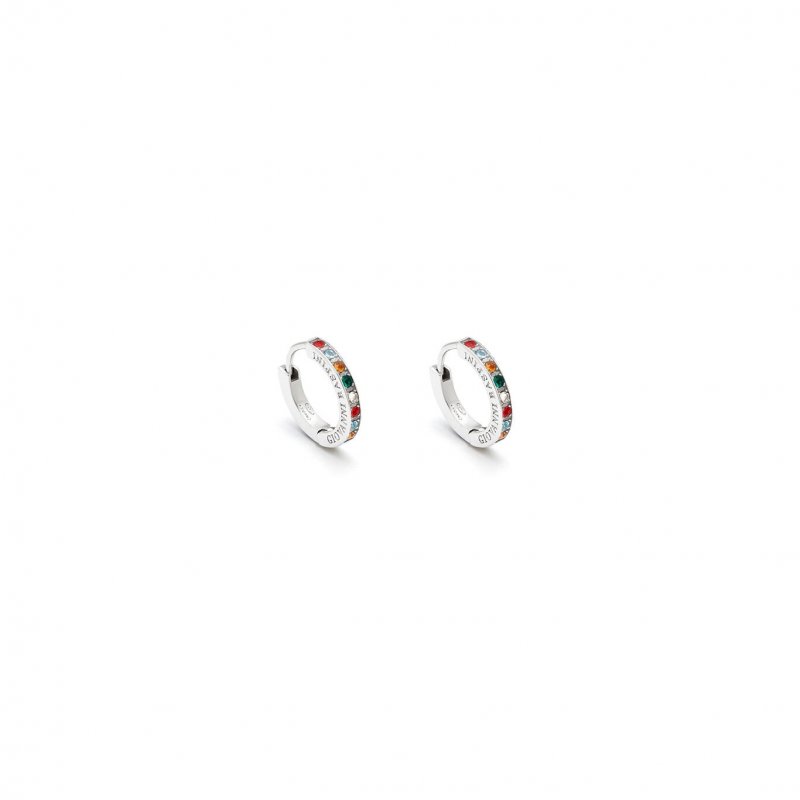 Giovanni Raspini - Orecchini Huggie - Argento 925 - Zirconia