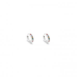 Giovanni Raspini - Orecchini Huggie - Argento 925 - Zirconia