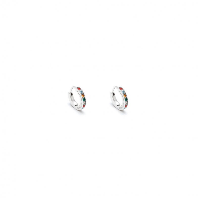 Giovanni Raspini - Orecchini Huggie - Argento 925 - Zirconia
