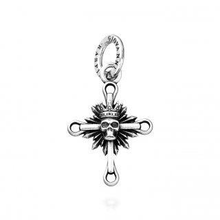 Giovanni Raspini - Charm Croce Teschio - Argento