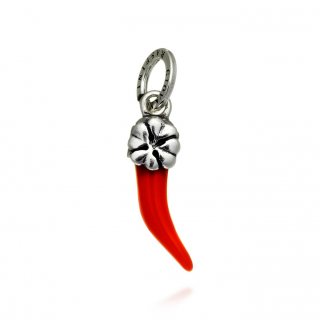 Giovanni Raspini - Charm Corno Quadrifoglio - Argento