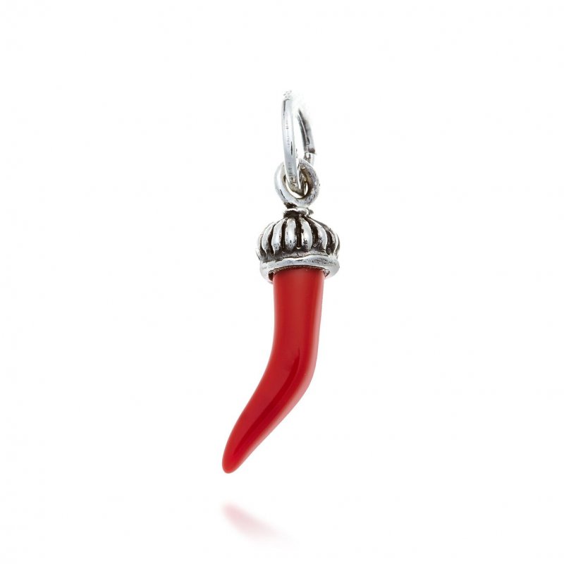 Giovanni Raspini - Charm Corno Rosso - Argento