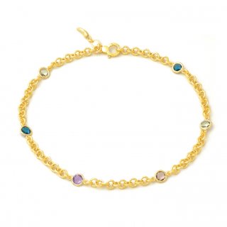 Giovanni Raspini - Collana Loop - Argento 925 - Cristalli