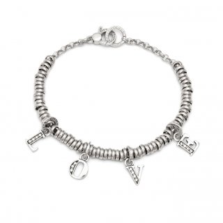 Giovanni Raspini - Bracciale Love Crystal - Argento