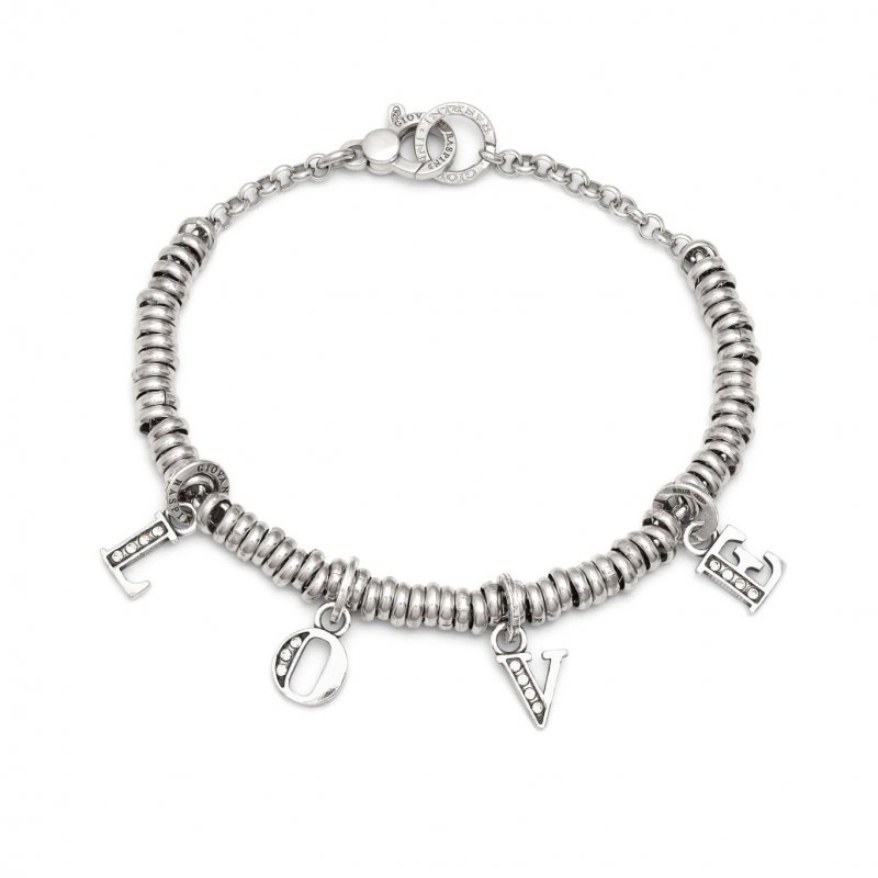 Giovanni Raspini - Bracciale Love Crystal - Argento