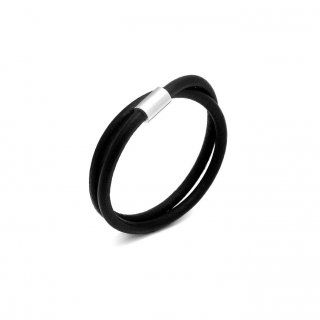 Giovanni Raspini - Bracciale/Collana - Cuoio Nero