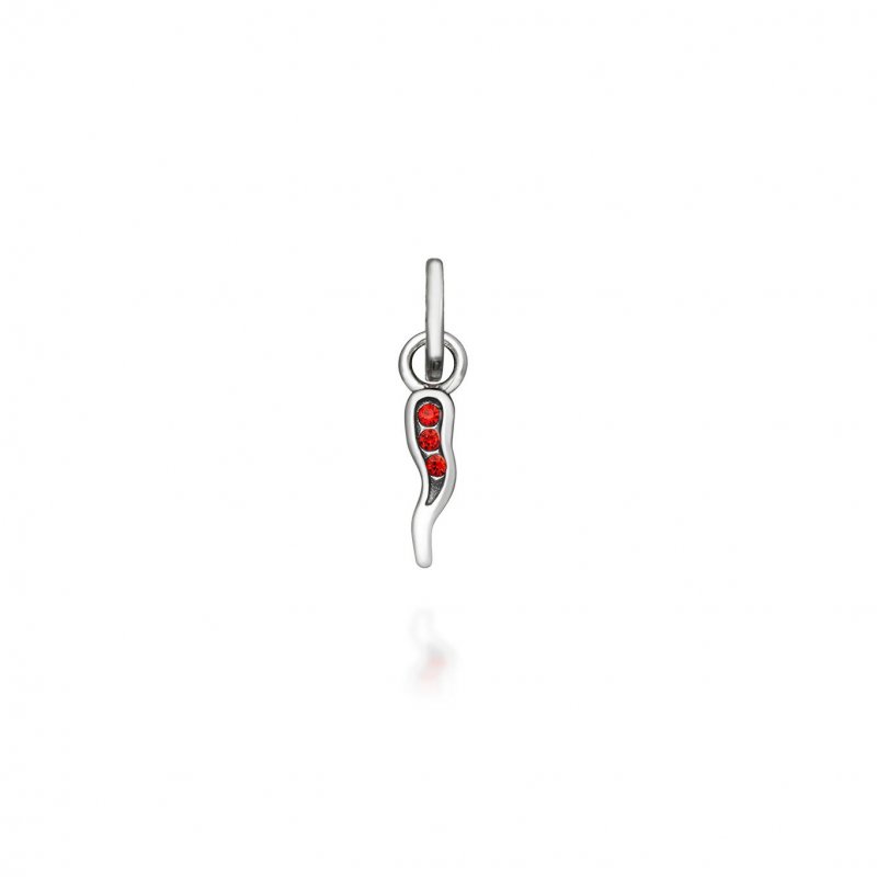 Giovanni Raspini - Mini Charm Cornino - Argento 925 - Rosso