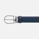 Montblanc - Cintura Reversibile - Pelle Nera/Blu