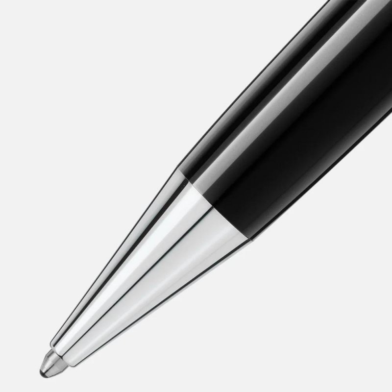Montblanc - Penna Meisterstück - Resina Nera - Platino