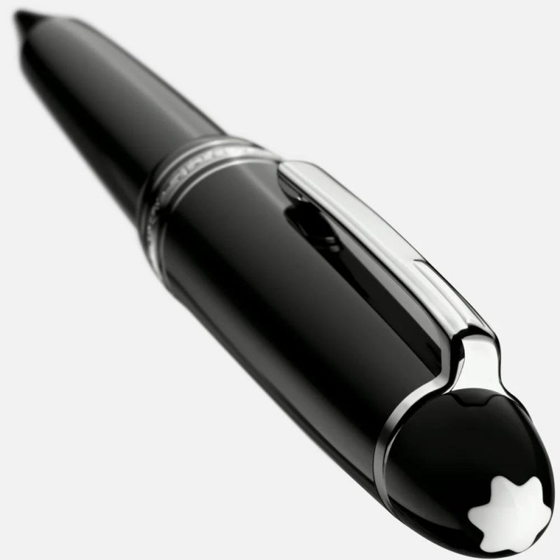 Montblanc - Penna Meisterstück - Resina Nera - Platino
