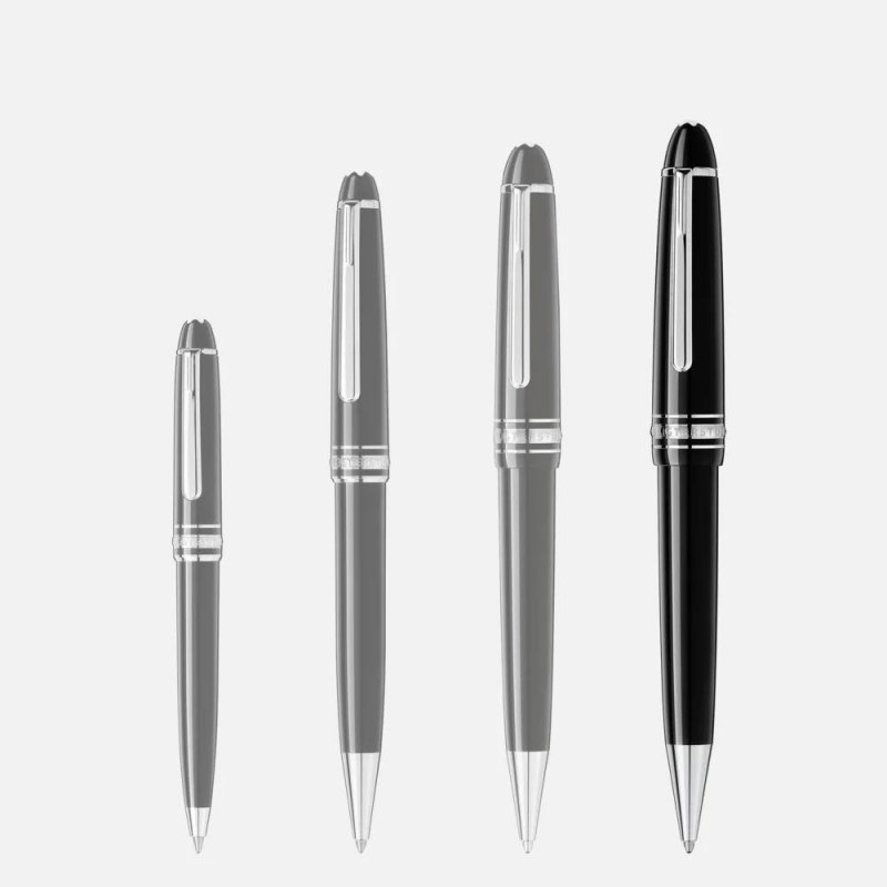 Montblanc - Penna Meisterstück - Resina Nera - Platino